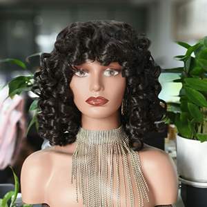 生ベトナム語バージン人毛ブラントカットショートボブ正面かつら透明グルレス二重描画ストレートカスタマイズ可能 - Product Image 2