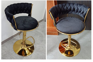 <span class=keywords><strong>Tabouret</strong></span> de bar pivotant en <span class=keywords><strong>velours</strong></span> <span class=keywords><strong>vert</strong></span> de luxe moderne, réglable en hauteur, avec pieds dorés, idéal pour la cuisine - Vente chaude directe usine - Product Image 2