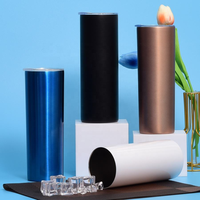 Gobelets isothermes en acier inoxydable à double paroi classiques du fabricant, portables, 20 oz, fins, pour sublimation, avec couvercle, vente en gros