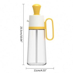 Hot Selling Glass Kitchen Olive Oil <b>Bottle</b> With Silicone Brush New 2-in-1 Silicone <b>Dropper</b> Measuring Oil Dispenser <b>Bottle</b> - Product Image 1