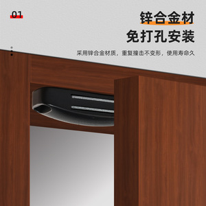 Zinc Alloy Magnetic Wardrobe <b>Door</b> Latch Black No Drill Easy Installation Hardware Accessory For <b>Doors</b> - Product Image 3