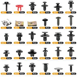 941-teiliges Sortiment an Auto-Befestigungsclips und Karosserie-Befestigungselementen, 30 gängigste Größen, Nylon-Stoßstangen- und Kotflügelnieten mit 10 Kabelbindern - Product Image 3