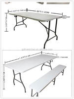 Petite table pliante en plastique, design pour événements en plein air, table rectangulaire pour repas, meubles de mariage, plateau de table réglable