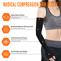 Nouveautés Manchon de compression personnalisé pour bras, 23-32 mmHg, Classe 1, pour lymphœdème post-mastectomie