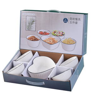 Dao kéo thiết lập Khay nướng sứ tấm món ăn bên đồ ăn dòng phản ứng men trang trí Gốm Bộ đồ ăn thiết lập - Product Image 1