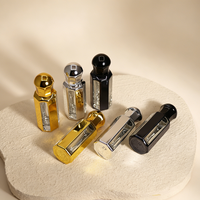 Flacon d'Attar en Verre Octogonal 3ml 6ml 12ml Or Argent Noir Vide pour Parfum, Logo Personnalisé, Vente en Gros Fabricant