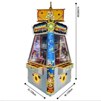 Ensemble complet de bateau pirate pour machine de jeu d'arcade à pousse-balles avec interface anglaise, fonctionnement à pièces, prise US
