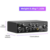 MQ22 2-In 2-Out Kartu Suara Eksternal USB Profesional ASIO Audio Interface dengan Preamplifier Mikrofon untuk Studio Rekaman Komputer