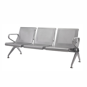 Silla de Espera Tenzo Serie WL900, Banco de Acero de Tres Asientos para Aeropuerto, Hospital o Espacios Públicos con Reposabrazos - Product Image 1