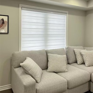 Tenda a Rullo Elettrica Zebra Oscurante Giorno e <span class=keywords><strong>Notte</strong></span> per Arredamento Moderno, Copertura Orizzontale in Tessuto per <span class=keywords><strong>Finestra</strong></span> per Privacy e Ombreggiatura della Stanza - Product Image 2