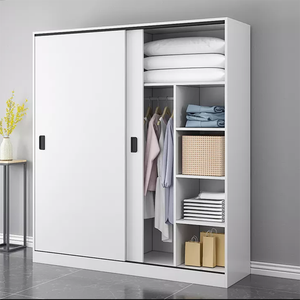 Armadio da Parete per Camera da Letto a Prezzo di Fabbrica, Design Multiuso Portatile, Larghezza 1. Armadio Guardaroba 4m con Cassetti e Ripiani - Product Image 1