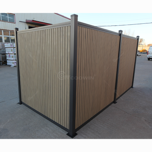 Cadre en aluminium décoratif pour jardin extérieur Clôture Barrière en métal composite Porte décorative élégante pour extérieur en plastique et bois - Product Image 3