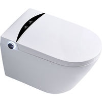 Cuvette de toilette électrique intelligente en céramique murale de haute qualité, une pièce, salle de bain automatique, suspension murale, toilettes intelligentes