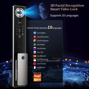 Slimme waterdichte vingerafdrukslot 3D gezichtsherkenning code digitaal slot actieve video-intercom meertalige geheugenkaart IP - Product Image 6