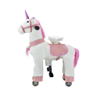 playful plush mechanical walking unicorn horse