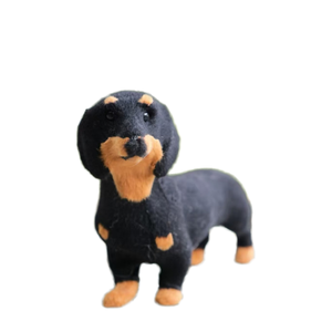 Muñeco de Peluche Realista de Perro Salchicha, Tela Suave al Tacto, Relleno Totalmente Elástico, Cojín Corporal Cómodo, Regalo Perfecto - Product Image 1