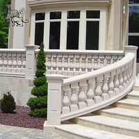 Décoration d'intérieur BLVE, balustrade de style moderne, main courante en marbre blanc sculpté à la main, style européen, balustrade romaine solide