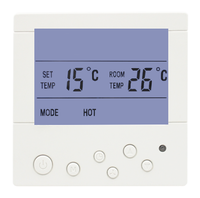 Thermostat numérique AC8001F à 3 vitesses pour ventilo-convecteur avec fonction carte-clé, 220V, moderne, flexible, ignifuge PC+ABS pour chambre d'hôtel