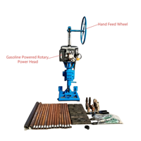 Foreuse portable à sac à dos pour carottage, profondeur 30m, moteur 6HP, petite machine de forage pour l'échantillonnage géologique sur site