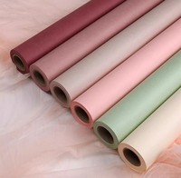 Papier d'emballage pour fleurs imperméable à l'eau, motif floral, couleur unie, aspect haut de gamme, style Instagram