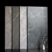 Carrelage de sol aspect marbre gris 600x1200mm, dalle en porcelaine antidérapante, finition mate pour hôtel, villa, salon