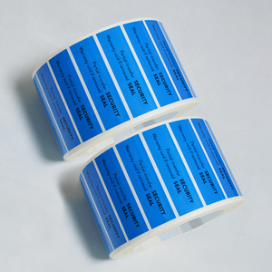 Étiquette de sécurité personnalisée bleue anti-effraction avec impression de garantie, autocollant inviolable en rouleau - Product Image 6
