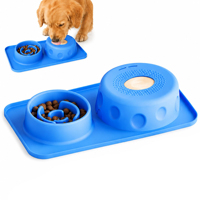 ZMaker 2026 Bol à lécher pour animaux de compagnie en silicone avec balle 2-en-1, Bol à lécher pour chien et tapis d'alimentation lente en silicone, Facile à nettoyer, Bols pour liquides et friandises