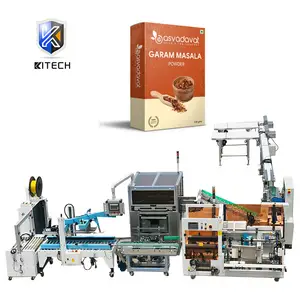 Kitech Factory Direct Sales Full Automated Garam Masala Box Packing Machine Suppliers 100 Box/min