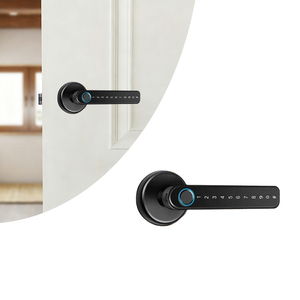 <span class=keywords><strong>Cerradura</strong></span> de Puerta Biométrica de Alta Seguridad con Huella Dactilar, Teclado con Contraseña y Acceso con <span class=keywords><strong>Llave</strong></span> para Puerta <span class=keywords><strong>Interior</strong></span> de Madera para Hogar u Oficina - Product Image 1