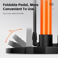 Pompe à air pour vélo WEST BIKING 160 PSI haute pression avec manomètre, pompe à vélo à économie d'effort, pompe manuelle pour cyclisme
