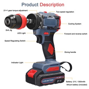 Taladro Eléctrico de Impacto sin Escobillas de Alta Potencia 21V con Mandril de Trinquete, Velocidad Variable y Carga Rápida para Perforación Doméstica OEM - Product Image 5