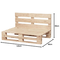 Juego de Sofás de Madera Maciza de Lujo, Sofá de Exterior para Patio y Balcón, Apto para Todas las Estaciones, Color Personalizado, 120x60x60cm, Uso Interior/Exterior
