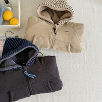 Veste d'hiver épaisse à capuche pour enfants, nouvelle collection, imprimée, pour garçons et filles, vêtements d'extérieur pour bébés, vente en gros