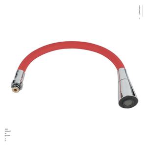 Grifo mezclador de fregadero de 2 vías, de rotación de 360 grados, Trompeta 201, manguera cromada de silicona flexible de acero inoxidable, caño de cocina - Product Image 2