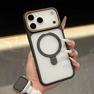 เคสโทรศัพท์แบบใสเคลือบด้านพร้อมที่วางแม่เหล็กคุณภาพสูงขายดี สำหรับ <span class=keywords><strong>iPhone</strong></span> 17 16 15 14 <span class=keywords><strong>13</strong></span> 12 11 - Product Image 4