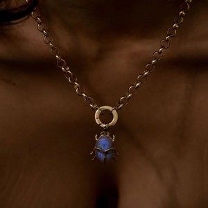 DIY Simple Color Cruz collar Escarabajo octogonal estrella Luna colgante Acero inoxidable Animal chapado en oro cadena de eslabones estilo de moda - Product Image 4