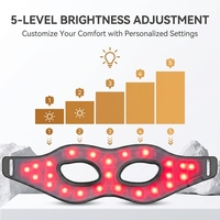 Appareil de beauté pour la thérapie oculaire à la lumière rouge, masque oculaire chauffant à photons, appareil de soin des yeux en silicone LED pour la maison
