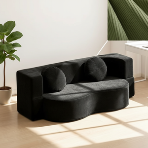 Sofá <span class=keywords><strong>Cama</strong></span> Modular Ahorrador de Espacio, Plegable, con Almohadilla de Espuma Viscoelástica, Apto para Espacios Pequeños, Sofá Combinable Convertible - Product Image 2