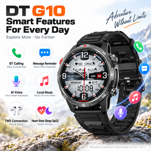 Nuevo Reloj Inteligente Deportivo DT G10 GPS 2026 con Pantalla AMOLED, Brújula Offline, Llamadas Bluetooth, Resistencia al Agua 3ATM para Hombre - Product Image 3