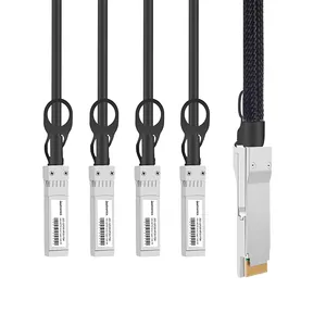 100g để 4x25g qsfp28 để 4sfp28 3m 30AWG trực tiếp đính kèm Twinax Breakout cáp đồng