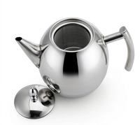 Bouilloire à eau Offre Spéciale en acier inoxydable argenté avec filtre/théière portable/pichet à eau avec infuseur bouilloire mignonne 1/1, 5 L