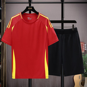 Conjunto de Uniforme de Fútbol para Hombres, Mujeres, Adultos y Niños, Manga Corta, Pantalones Cortos, Traje Deportivo, Compra en Grupo, Uniforme de Equipo Personalizado para Competencia, Dos Piezas - Product Image 3