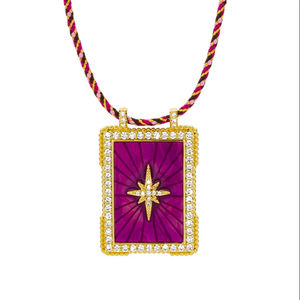 Collar con Colgante de Oro de 18K con Diseño de <span class=keywords><strong>Sol</strong></span>, Luna, Corazón, Ojo de <span class=keywords><strong>Diablo</strong></span> y <span class=keywords><strong>Tarot</strong></span>, Estilo Vintage y Moderno, en Oferta - Product Image 6