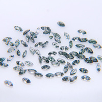 Agate mousse verte naturelle à facettes en forme d'oeil de cheval pierre précieuse traitée thermiquement pierre précieuse en vrac pour la conception de bijoux pour bagues pendentifs