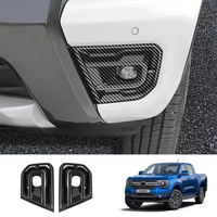 Couvre-phare antibrouillard avant en fibre de carbone, garniture de phare antibrouillard avant en fibre de carbone, autocollants pour cadre de phare antibrouillard avant pour Ford Ranger T9 2023 2024