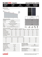Panneau solaire photovoltaïque monocristallin bifacial de type N Topcon haute efficacité Longi Jinko JA Trina Aiko 650 Watt 650W