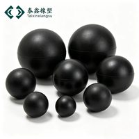 Balle en caoutchouc massif noir Taixin Hebei, haute élasticité, résistante à l'usure, pour le nettoyage des tamis vibrants, différentes tailles industrielles