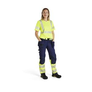 BLAKLADER - 719316428933C48 Pantalón de mujer de alta visibilidad con elástico en 4 direcciones Azul marino/Amarillo-EAN 7330509776803 Ropa DE TRABAJO DE 2017 - Product Image 3