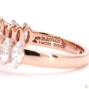 Bague élégante en or et diamants pour femme, véritable bijou scintillant, cadeau de mariage ou de fiançailles, design classique et élégant pour un usage quotidien - Product Image 2