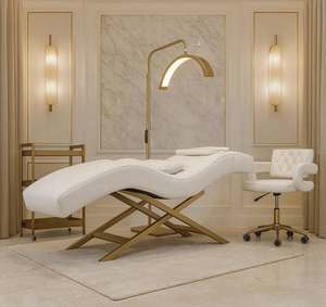 Table de massage et de soin pliable moderne en métal pour spa, salon de beauté et salle de sport - Product Image 2
